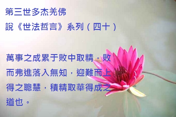 第三世多杰羌佛說《世法哲言》系列（四十）