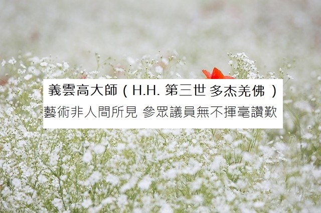 義雲高大師 (H.H. 第三世多杰羌佛 )藝術非人間所見 參眾議員無不揮毫讚歎-華府郵報11/14/2003