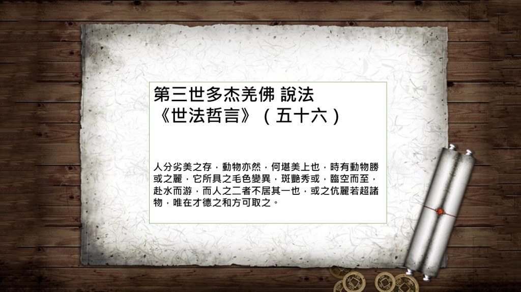 第三世多杰羌佛 說法《世法哲言》(五十六) 第三世多杰羌佛 說法《世法哲言》(五十六)